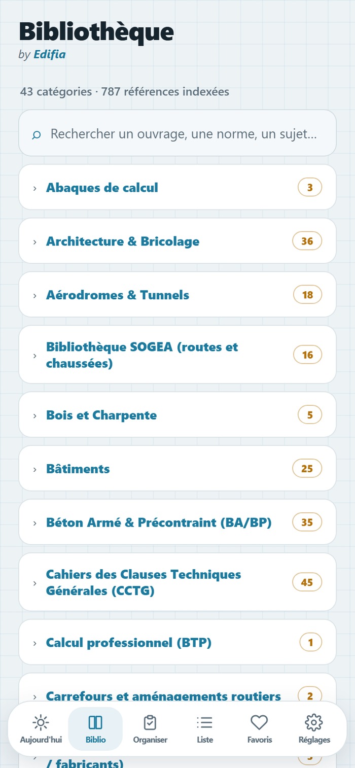 Bibliothèque de références