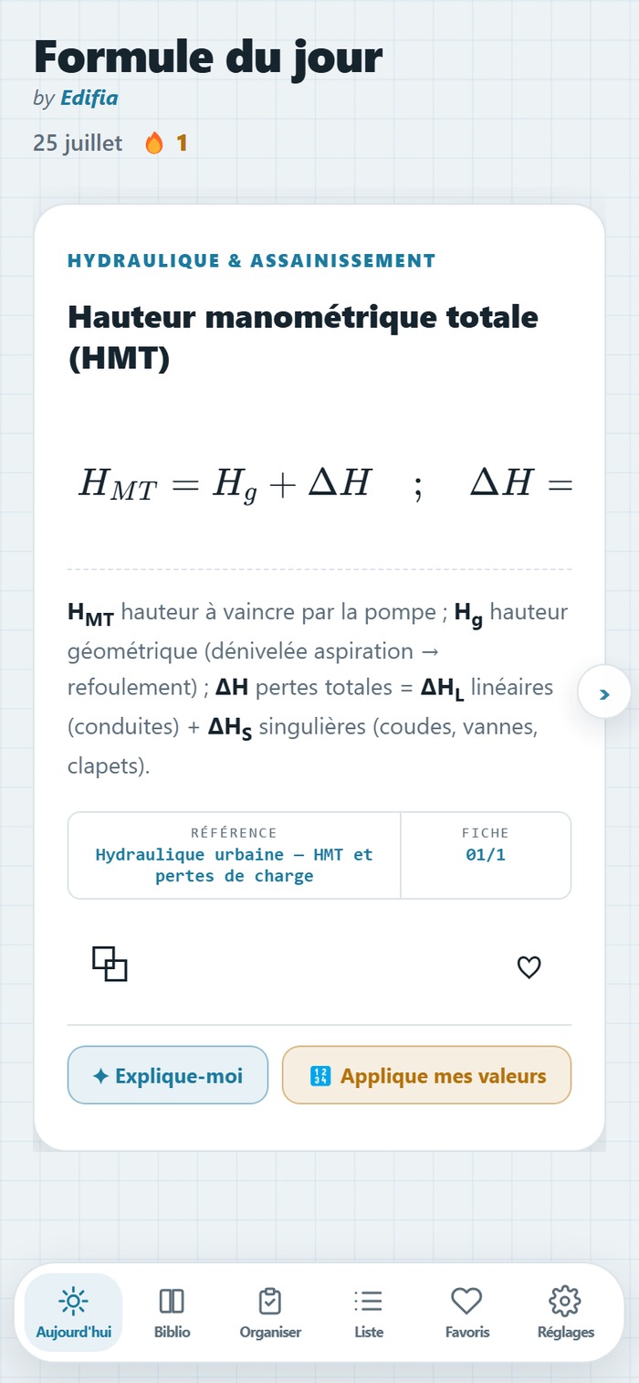 Formule du jour
